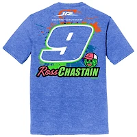 T-shirt officiel de l'équipe JR Motorsports pour homme Heather Royal Ross Chastain Acceptance Insurance Car