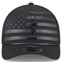 Men's New Era Black Ross Chastain American Flag 9FORTY M-Crown A-Frame Adjustable Hat