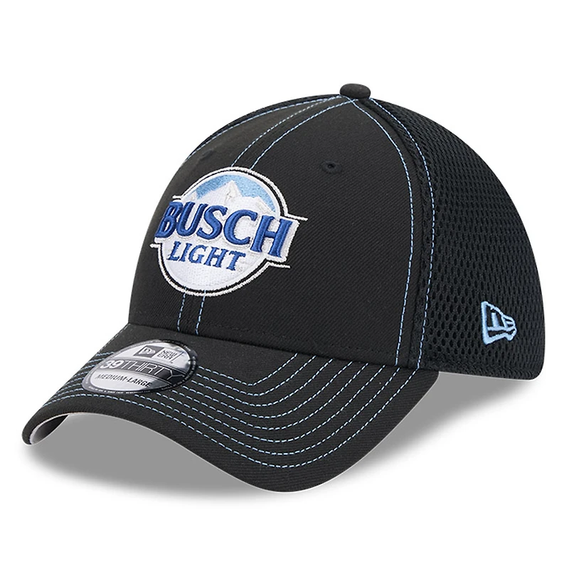 Men's New Era  Black Ross Chastain Busch Light 39THIRTY Flex Hat