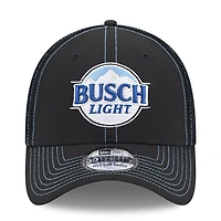 Men's New Era  Black Ross Chastain Busch Light 39THIRTY Flex Hat