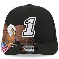 Men's New Era Black Ross Chastain Patriotic Eagle & Flag A-Frame 9FIFTY Snapback Hat