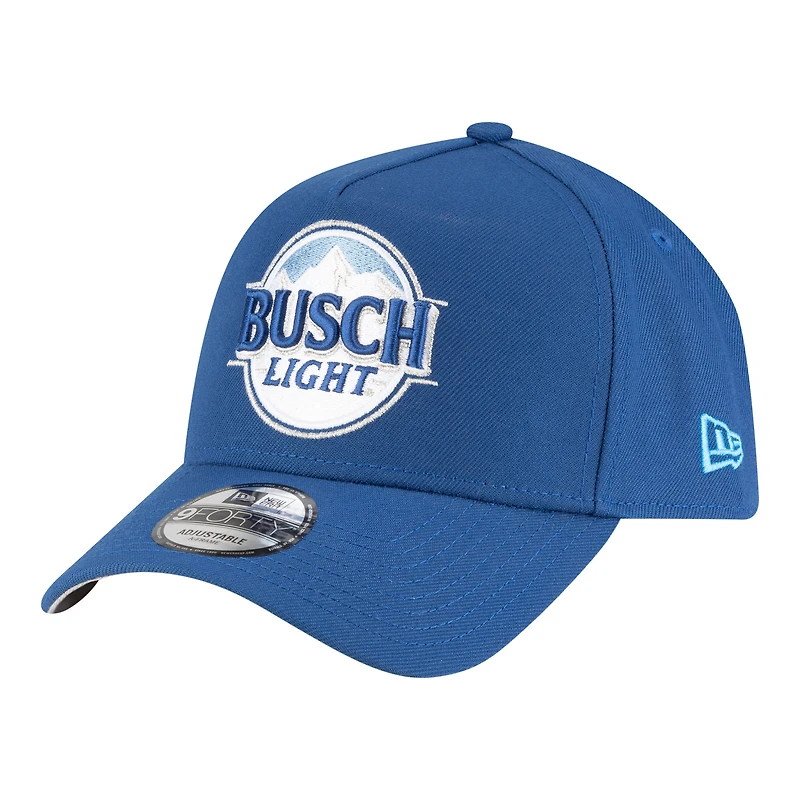 Casquette ajustable New Era bleue NASCAR Ross Chastain Busch Light 9FORTY pour homme