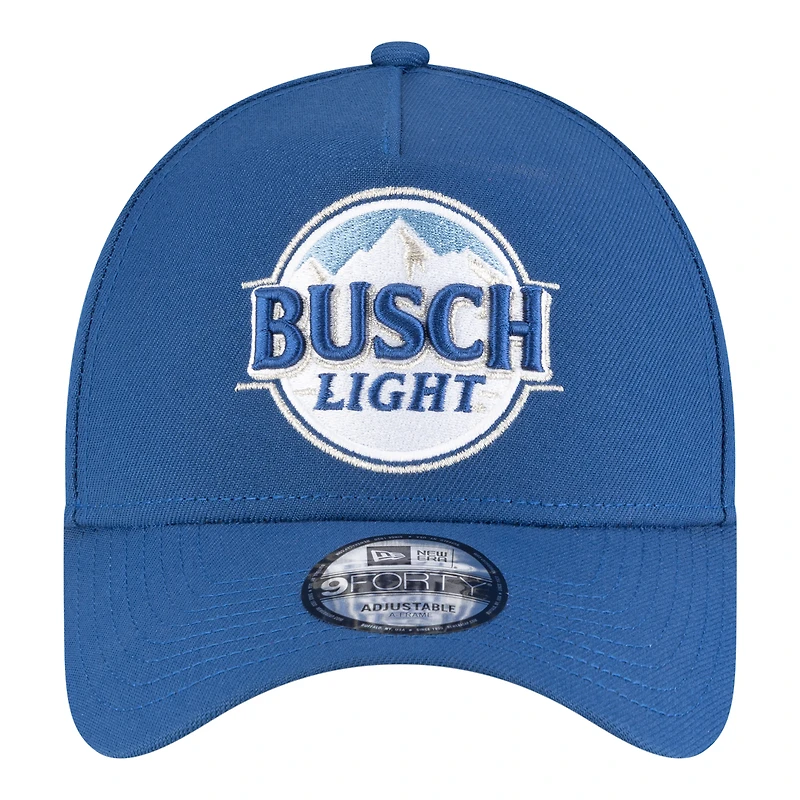 Casquette ajustable New Era bleue NASCAR Ross Chastain Busch Light 9FORTY pour homme