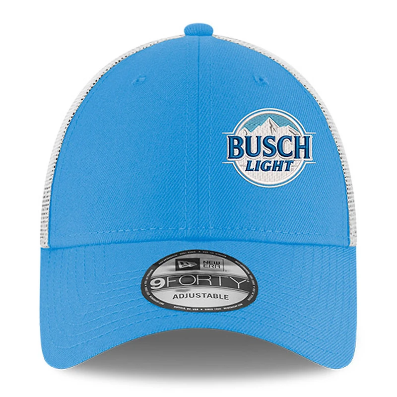 Casquette réglable bleue Ross Chastain Busch Light 9FORTY Trucker New Era pour hommes