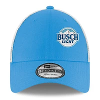 Men's New Era  Blue Ross Chastain Busch Light 9FORTY Trucker Adjustable Hat