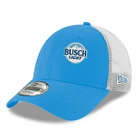 Men's New Era  Blue Ross Chastain Busch Light 9FORTY Trucker Adjustable Hat