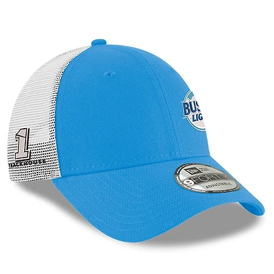 Men's New Era Blue Ross Chastain Busch Light 9FORTY Trucker Adjustable Hat
