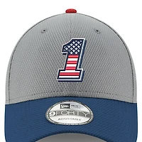 Casquette ajustable Ross Chastain Salute 9FORTY New Era pour hommes, gris/bleu marine