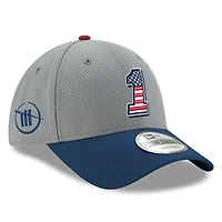 Casquette ajustable Ross Chastain Salute 9FORTY New Era pour hommes, gris/bleu marine