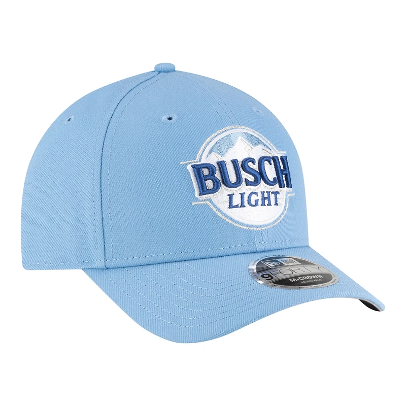 Men's New Era Light Blue Ross Chastain Busch Light 9FORTY M-Crown Adjustable Hat