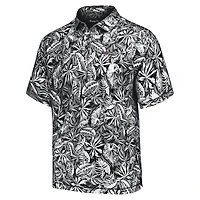 Polo noir Tommy Bahama Ross Chastain Sport Tropical Score IslandZone pour homme