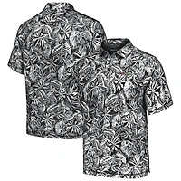 Polo noir Tommy Bahama Ross Chastain Sport Tropical Score IslandZone pour homme
