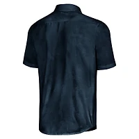 Chemise de camp boutonnée Tommy Bahama Navy Ross Chastain Sport Coconut Point Palm Vista IslandZone pour hommes