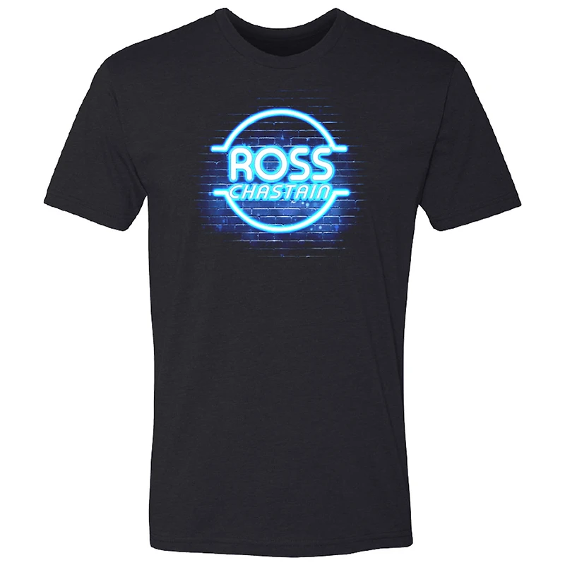 T-shirt noir pour homme de la collection Trackhouse Racing Team avec voiture Ross Chastain