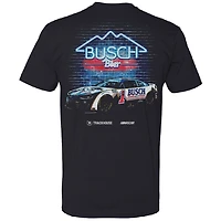 T-shirt noir pour homme de la collection Trackhouse Racing Team avec voiture Ross Chastain