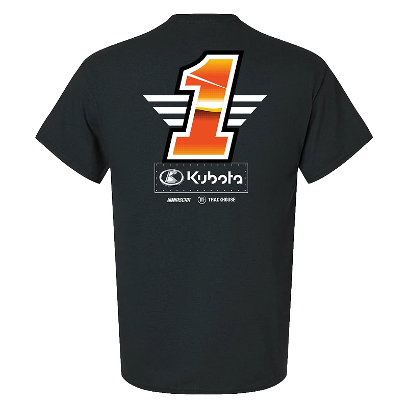 Men's Trackhouse Racing Team Collection Black Ross Chastain #1 Kubota T-45 Flag T-Shirt