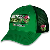 Casquette Melon Man verte Ross Chastain Gas It or Smash It pour homme de la collection Trackhouse Racing Team
