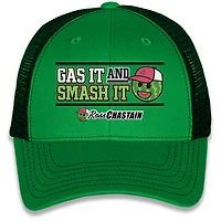 Casquette Melon Man verte Ross Chastain Gas It or Smash It pour homme de la collection Trackhouse Racing Team
