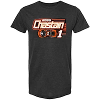 T-shirt pour homme de la collection Trackhouse Racing Team Heather Anthracite avec voiture Ross Chastain Kubota