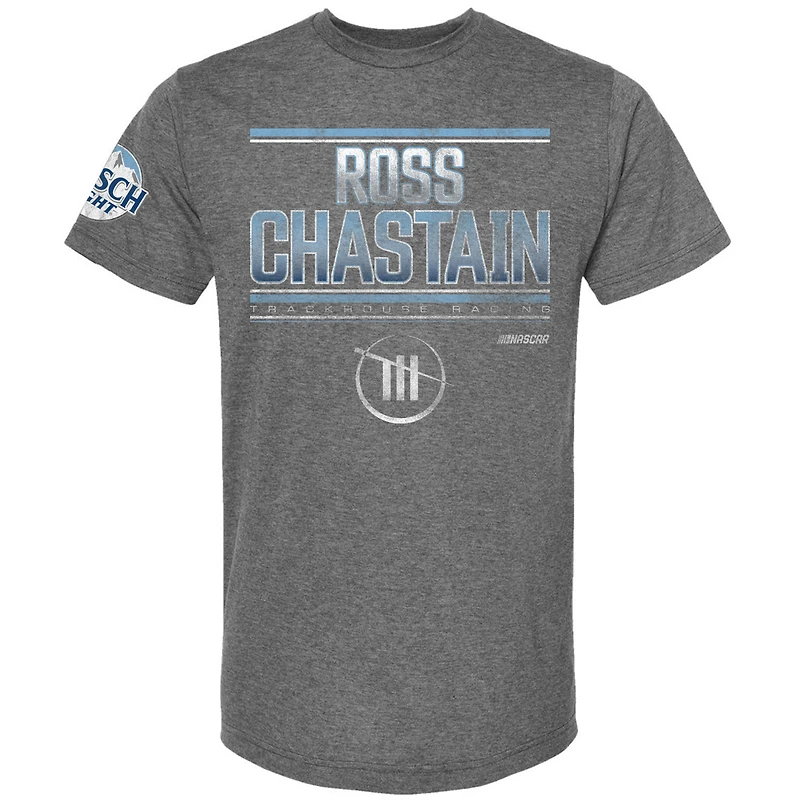 T-shirt pour hommes Trackhouse Racing Team Collection Heather Charcoal Ross Chastain Pole Sitter