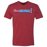 T-shirt pour homme Trackhouse Racing Team Collection Heather Red avec nom et numéro de Ross Chastain