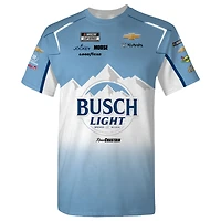 T-shirt bleu clair pour homme de la collection Trackhouse Racing Team Ross Chastain Busch Light Uniform