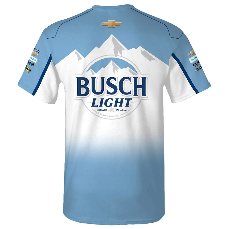 T-shirt bleu clair pour homme de la collection Trackhouse Racing Team Ross Chastain Busch Light Uniform