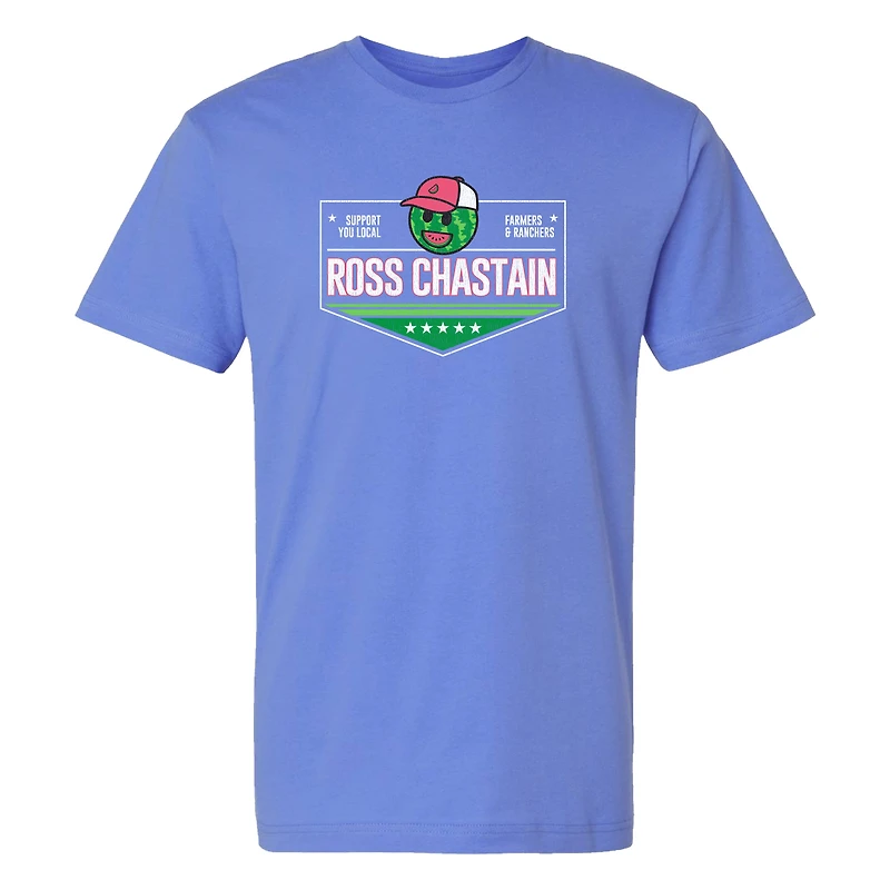 T-shirt bleu clair pour homme de la collection Trackhouse Racing Team Ross Chastain Melon Man