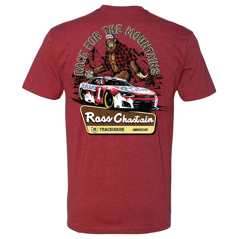 Men's Trackhouse Racing Team Collection Red Ross Chastain Busch Light Flannel T-Shirt