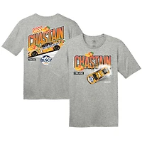 T-shirt pour hommes Trackhouse Racing Team Collection Steel Heather Ross Chastain Busch pêche clair