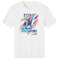 T-shirt blanc de la collection Trackhouse Racing Team pour homme, avec drapeau du pilote Ross Chastain 2026
