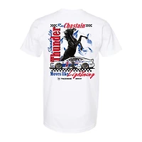 Men's Trackhouse Racing Team Collection  White Ross Chastain #1 2025 Busch Light Retro T-Shirt
