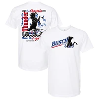 Men's Trackhouse Racing Team Collection  White Ross Chastain #1 2025 Busch Light Retro T-Shirt