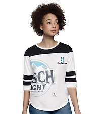 Women's Starter  White Ross Chastain Grand Slam 3/4-Sleeve T-Shirt