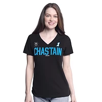T-shirt col V G-III 4Her pour femme de Carl Banks, motif Ross Chastain Batter Up, noir