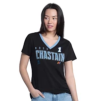 Women's G-III 4Her by Carl Banks  Black Ross Chastain Best Team V-Neck T-Shirt