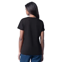 T-shirt col V pour femme G-III 4Her par Carl Banks, motif Ross Chastain Cheer Dance noir