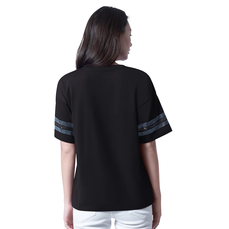 T-shirt noir G-III 4Her pour femme de Carl Banks, motif fan Ross Chastain