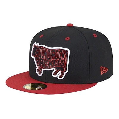 Casquette ajustée 59FIFTY noire ronde Rock Express Theme Nights de New Era pour homme