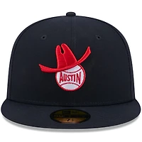 Casquette ajustée 59FIFTY pour homme New Era bleu marine Round Rock Express Theme Nights