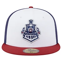 Men's New Era  White/Red Round Rock Express Authentic Collection 59FIFTY Fitted Hat