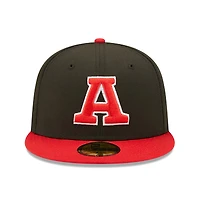 Men's New Era Black/Red Round Rock Express Black Senators Theme Night 59FIFTY Fitted Hat