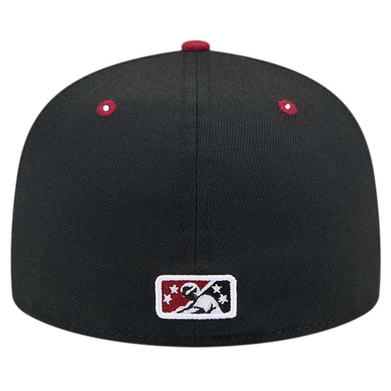 Casquette ajustée 59FIFTY noire Round Rock Express Theme Night Briskets New Era pour hommes