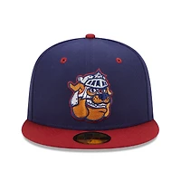 Casquette ajustée 59FIFTY Round Rock Express Marvel x Minor League New Era pour homme, bleu marine/rouge