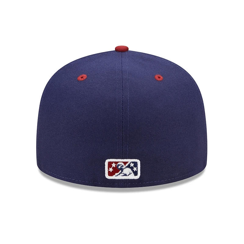 Men's New Era Navy/Red Round Rock Express Marvel x Minor League 59FIFTY Fitted Hat