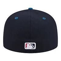 Casquette ajustée New Era 59FIFTY pour homme, bleu marine et rouge, Round Rock Express, soirées thématiques des ligues mineures