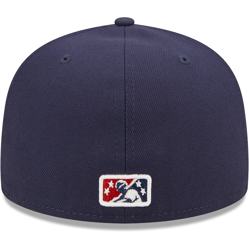Casquette ajustée pour homme Round Rock Express Authentic Collection Team Home 59FIFTY New Era bleu marine