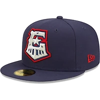 Casquette ajustée pour homme Round Rock Express Authentic Collection Team Home 59FIFTY New Era bleu marine