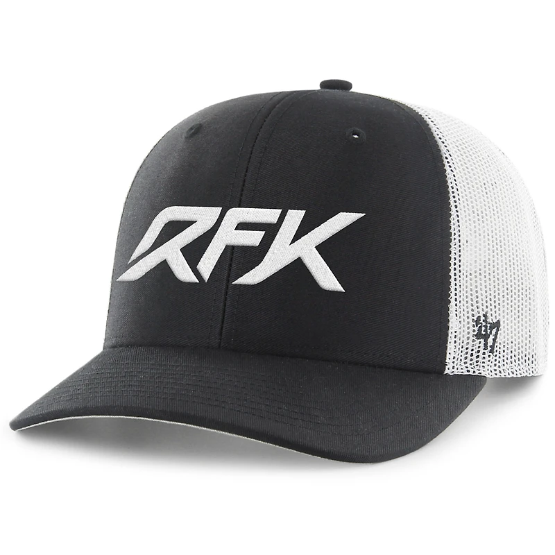 Casquette ajustable noire/blanche « 47 » pour homme, style camionneur, style Roush Fenway Keselowski Racing