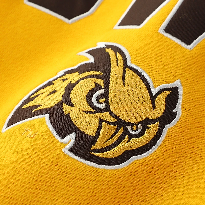 Men's Colosseum  Gold Rowan Profs Arch & Logo Hoodie